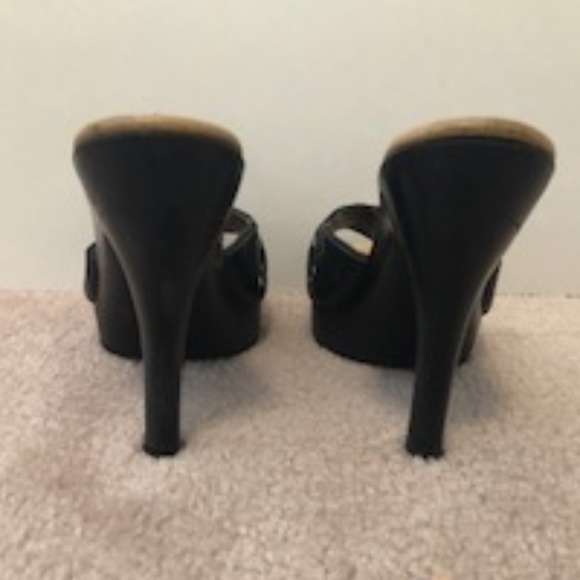 Michael Kors Black Leather Mule/Clog with tie bow - Picture 4 of 5